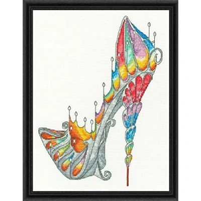 Image of Bothy Threads Cross Stitch Kit Stained Glass Slipper