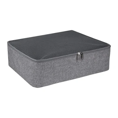 Image of Bigso Box of Sweden Packing Cube for Travel Breathable Suitcase Organiser Clothes, Shoes and More Large Size Luggage Grey
