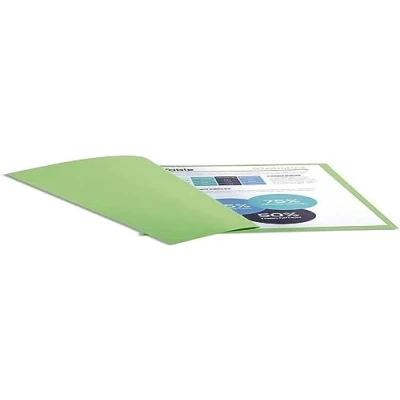 Image of Exacompta Ref 410004E Forever Collection Recycled Square Cut Folder A4 (210 x 297mm), 220gsm Board, Blue Angel Certified Pale Green (Pack of 100)