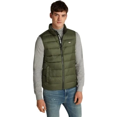 Image of Tommy Jeans Waistcoat, Men&#039;s, Size: 36/38, Fatigue green
