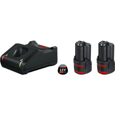 Image of Bosch Professional 12V System rechargeable battery set (2 x 2.0 Ah plus GAL 40 C132 charger, in carton)