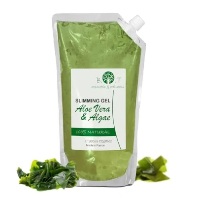 Image of B.O.T. Cosmetics &amp; Wellness 3 in 1 Aloe Vera Seaweed Gel Natural Detoxification Skin Nourishment Firming From French Brittany, 500 ml