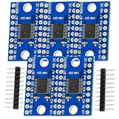 Image of AZDelivery TXS0108E Logic Level Converter 8 Channel SPI Way 3.3V 5V I2C IIC Bit Bi Directional Module Compatible with Arduino and Raspberry Pi (Pack of 5)