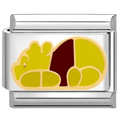 Image of Quiges 9mm Italian Style Charm Link Module Stainless Steel Winnie for Bracelets
