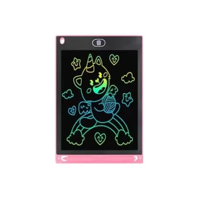Image of Drawing Tablet for Kids 8.5 inch, Colourful LCD Writing Tablet, Erasable Pad Lock Function, Doodle, Lists, Eco Friendly, Toy Gift Birthday 2 3 4 5 6 7 8 9 Year Boy or Girl (Pink)