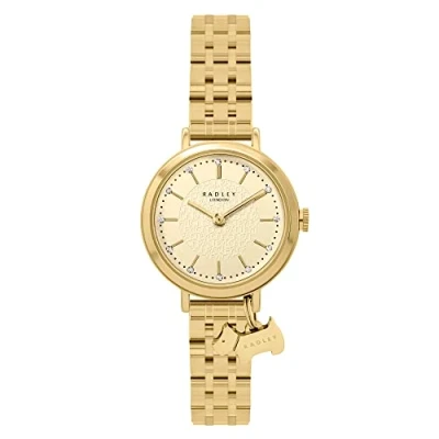Image of RADLEY Ladies Selby Street Gold Plated Link Bracelet Watch RY4624
