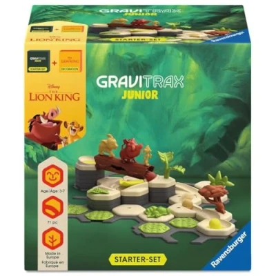 Image of Ravensburger Gravitrax Junior Starter set The Lion King 2 products in 1 73437 STEM building Creative ball circuits Colorful 71 pieces From 3 years old French version
