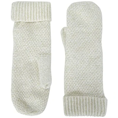 Image of ONLY Women&#039;s Onlanelise Life Knit Mittens CC, Cloud dancer/detail: gold Lurex, One size (pack of 100)