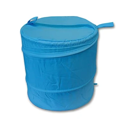 Image of Blue Canyon Pop Up Plain Laundry Basket, Large Basket for Washing with handles, Collapsible Fabric suitable laundry, bathroom, Foldable Clothes Bag Turquoise