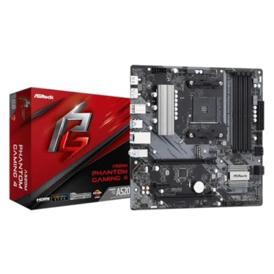 Image of ASRock A520M PHANTOM GAMING 4 AM4 MATX SND+GLN+U3.2+M2 SATA 6GB/S DDR4,A520M PG4