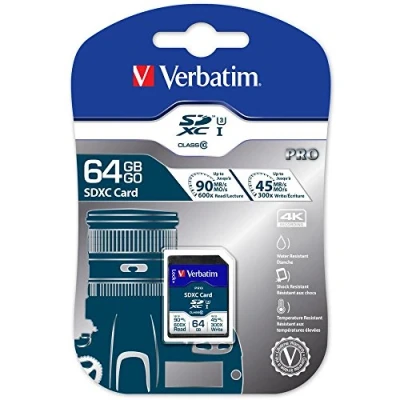 Image of Verbatim 47022 Pro SDHC U3 64GB SD Card