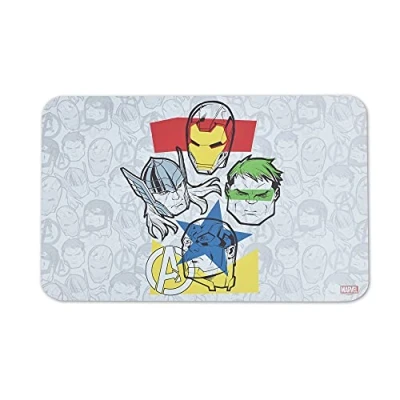 Image of Marvel Comics Avengers Dog Food Placemat Non Slip Bottom Silicone Leak Proof for and Water Feeding &amp; Storage
