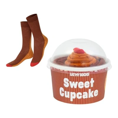 Image of EAT MY Socks 1 Pair Sweet Cupcake Cotton Chocolate One Size