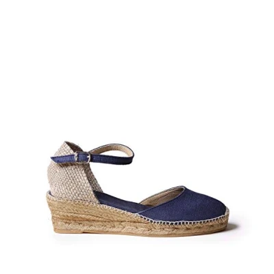 Image of Toni Pons Women&#039;s Espadrille in Cotton Fabric Romina Navy, 6 UK 39 EU