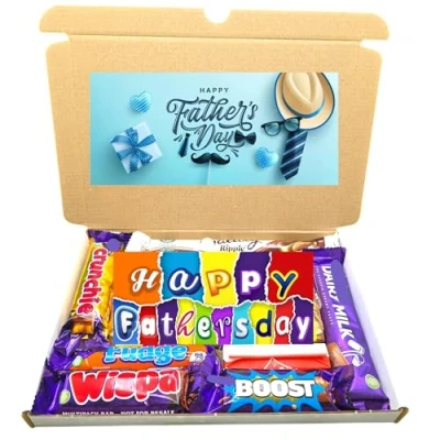 Image of FATHERS DAY Chocolate Hamper Sweet Box, Present For Daddy, Dad, Grandad, Papa