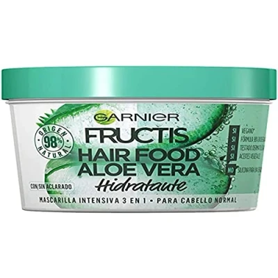 Image of Garnier Fructis Hair Food 3 in 1 Moisturizing Mask for Normal Hair, Aloe, 390 ml (Pack of 1)
