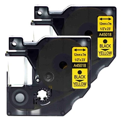 Image of Compatible for Dymo Label Tape Cassette 45018 (Pack of 2)