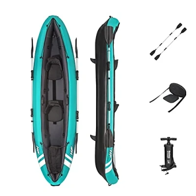 Image of Bestway Hydroforce Ventura Kayak 2 Persons Set, Inflatable Boat Set With Hand Pump, Paddle And Storage Bag