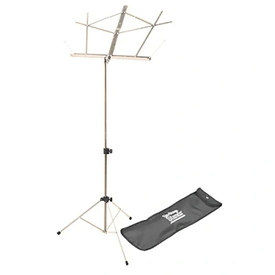 Image of On Stage SM7122NB Compact Folding Sheet Music Stand with Bag, Nickel