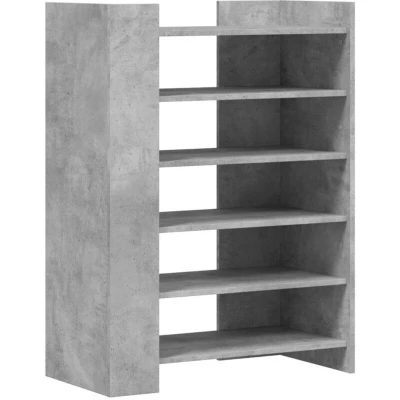 Image of vidaXL Shoe Cabinet Concrete Grey 74.5x37.5x100 cm Engineered Wood