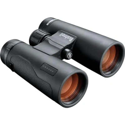 Image of Bushnell Engage 10x42mm all purpose binocular. BEN842. Pouch and strap included. High quality Dielectric prism coatings with 92% light transmission. Bak 4 roof prisms