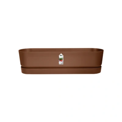 Image of Elho Greenville 70cm Long Trough Outdoor Planter Ginger Brown