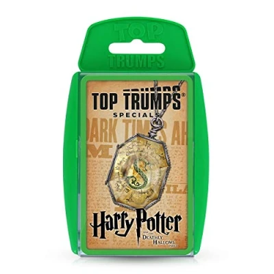 Image of Top Trumps Harry Potter and the Deathly Hallows Part 1 Specials Card Game, play with Harry, Ron, Hermione, Dumbledore, Hagrid Voldemort, gift Toys for Boys Girls Aged 6 plus