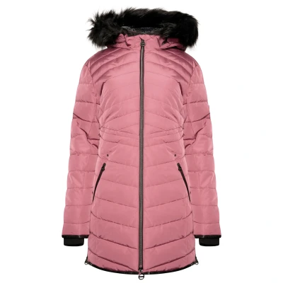 Image of Dare 2B Womens/Ladies Striking III Long Length Padded Jacket (Mesa Rose) Pink Size 12 UK