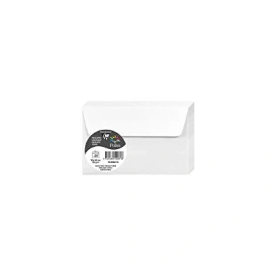 Image of Clairefontaine Ref 50031C Pollen Iridescent Adhesive Envelopes (Pack of 20) 90 x 140mm in Size, 120gsm Paper, Easy to Peel Strip White