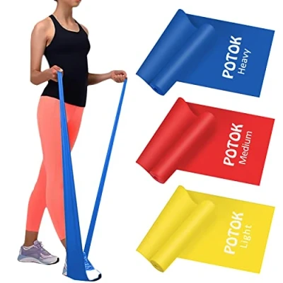 Image of Resistance Exercise Band Kit Strength Training &amp; Conditioning Pilates Bands for Mobility Rehab Premium Quality, 3Pack (1.2M 3 Pack)
