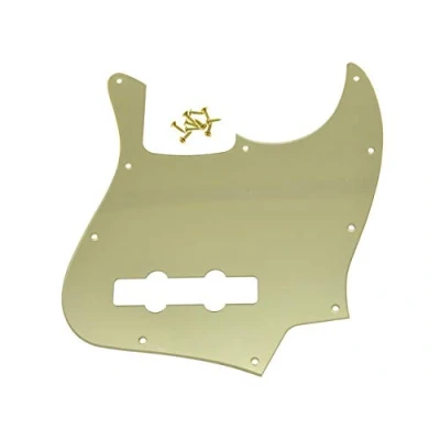 Image of Dopro Jazz Bass J Pickguard for USA/Mexican 4 String FD Gold Mirror