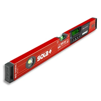 Image of SOLA 1730801 Electronic Inclination Spirit Level Red 60 Digital Length 600 mm cm