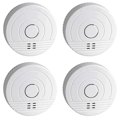 Image of SEBSON 4x Smoke Alarm 5 Year Battery, photoelectric Detector GS536GC, 9V DC Alkaline Battery included, DIN EN 14604 certified