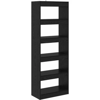 Image of vidaXL Book Cabinet Black oak 60 x 30 166 cm Engineered wood