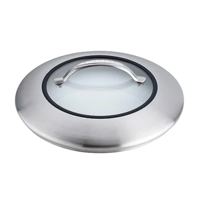 Image of Scanpan 65902600 Ctx Stainless Steel/Glass Lid, 10.25&quot;, Silver