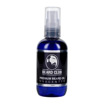 Image of Beard Club Unscented Oil Bottle 100ml for Men Growth Moisturiser Conditioner Softener Care