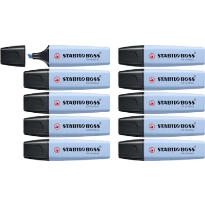 Image of Highlighter STABILO BOSS ORIGINAL Pastel Pack of 10 Cloudy Blue