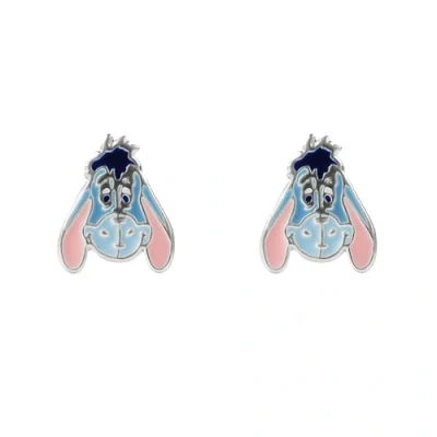 Image of Winnie The Pooh Eeyore Sterling Silver Enamel Stud Earrings