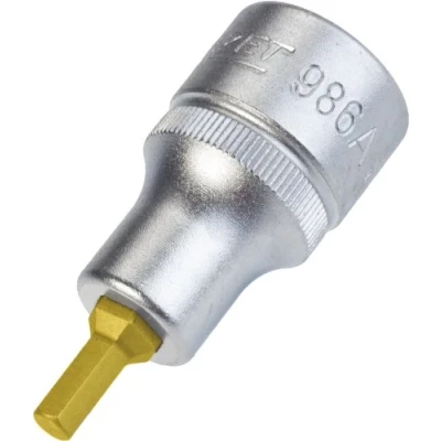 Image of HAZET 986A 3/16 Hexagon Profile Screwdriver Socket CVD Tin Coated