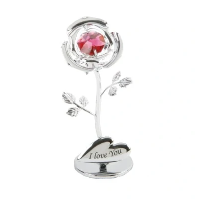 Image of Crystocraft &#039;I Love You&#039; Rose Gift with Strass Crystal Elements