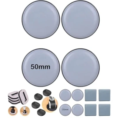 Image of Quantum Leap Furniture Sliders, 25mm Round Moving Slider and Glider Mover Pads for Heavy (Pack of 4) (50mm)