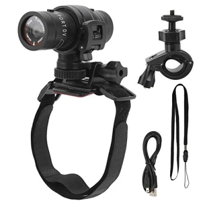 Image of Bicycle Motorbike Helmet Camera, HD 1080P Sports Action Outdoor Motorcycle Video DV Waterproof Bike Car Recorder, Mini DVR Cam for