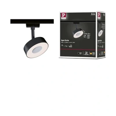 Image of Paulmann 95589 3 Step Dim Circle URail LED Rail spot 160lm 5W 3000K dimmable 230V Black matt System
