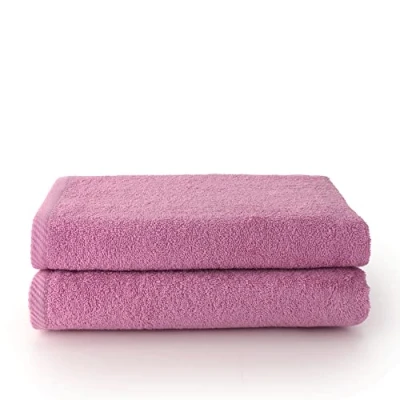 Image of Top Towel Plus Large Bath Towels 2 Shower 100x150 cm 100% Cotton Mauve