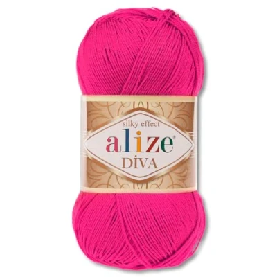 Image of Frida&#039;s Wollhaus Alize 100 g Diva Wool Knitting Crochet Microfibre 64 Colours (149 Magenta)