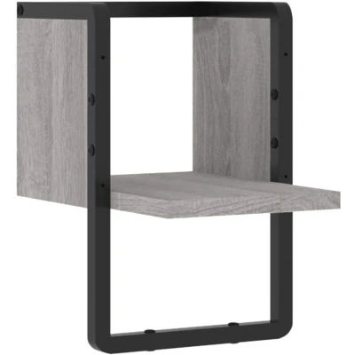 Image of vidaXL Wall Shelf with Bar Grey Sonoma 20x25x30 cm