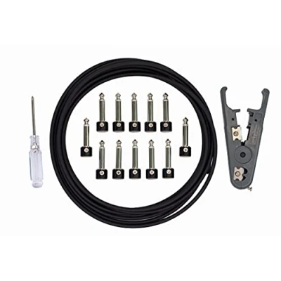 Image of Kurrent Electric Solderless Guitar Pedal Patch Cable Kit 6 Pack to Make Custom Length Cables for Pedalboard