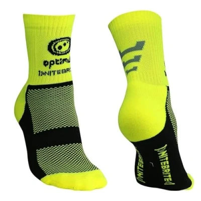 Image of Optimum Hi Viz Nitebrite Winter Cycling Socks Moisture wicking, Breathable &amp; Cushioned Compression Support Vibrant Colors for High Visibility Lightweight and Quick Dry Design Stylish
