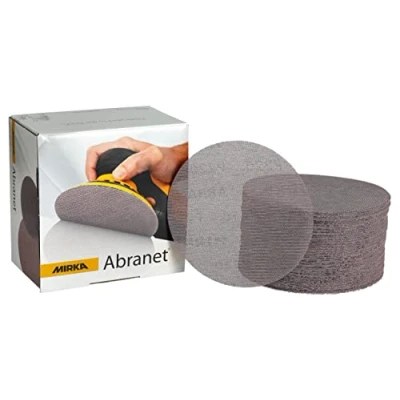 Image of Mirka 9A 241 180 6 Inch Grit Mesh Abrasive Dust Free Sanding Discs, Box of 50 Discs