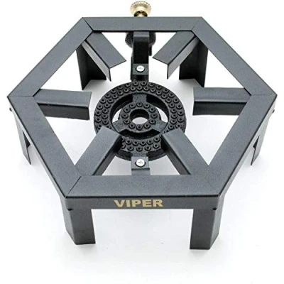 Image of VIPER Cast Iron Gas Boiling Ring Propane/Catering/LPG/Burner/Out Door SINGLE BURNER Hex Small